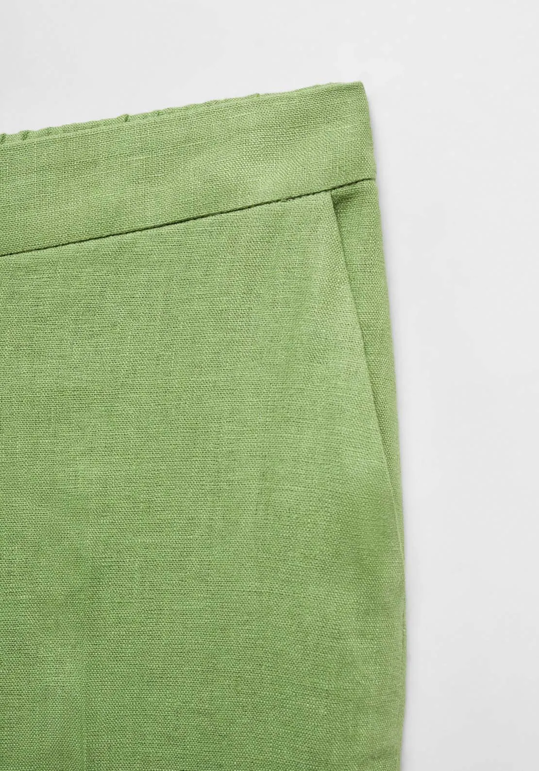 100% linen trousers - Green