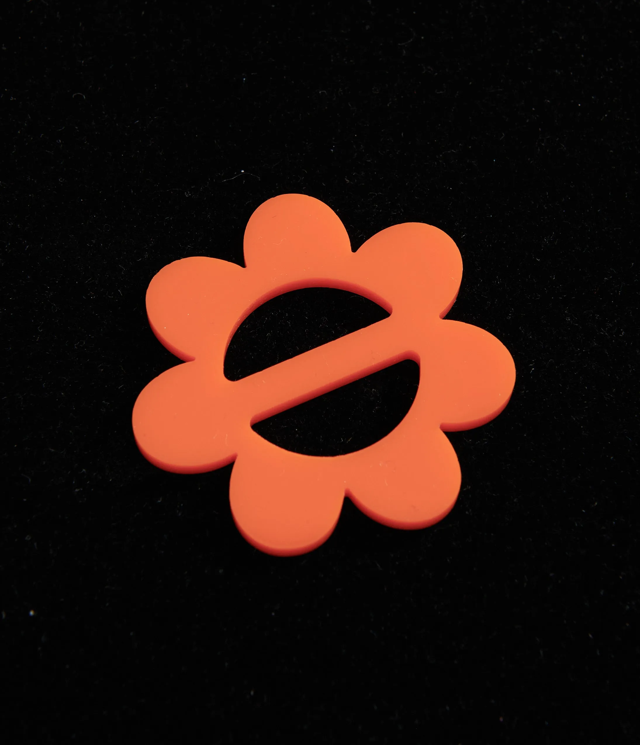 1960s Orange Daisy Scarf Slide