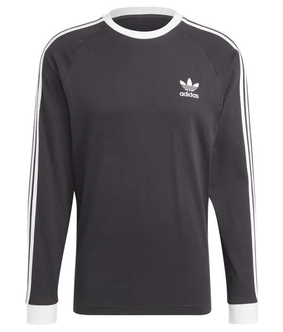 adidas  |Crew Neck Stripes Street Style Long Sleeves Plain Cotton