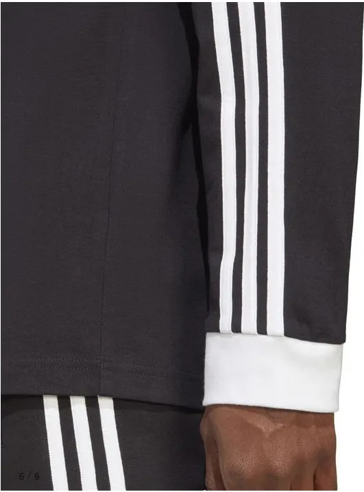 adidas  |Crew Neck Stripes Street Style Long Sleeves Plain Cotton