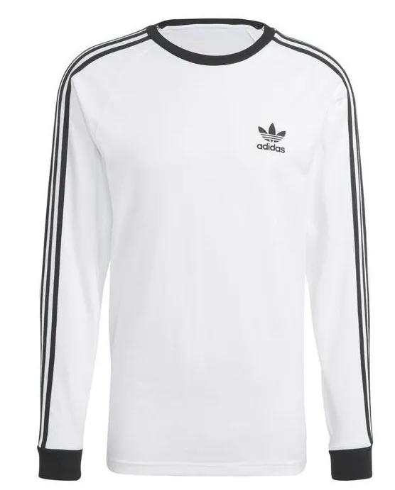 adidas  |Crew Neck Stripes Street Style Long Sleeves Plain Cotton