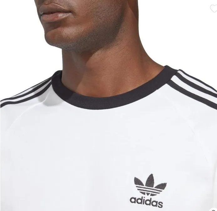 adidas  |Crew Neck Stripes Street Style Long Sleeves Plain Cotton