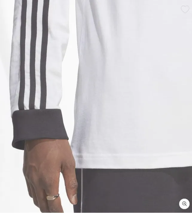 adidas  |Crew Neck Stripes Street Style Long Sleeves Plain Cotton