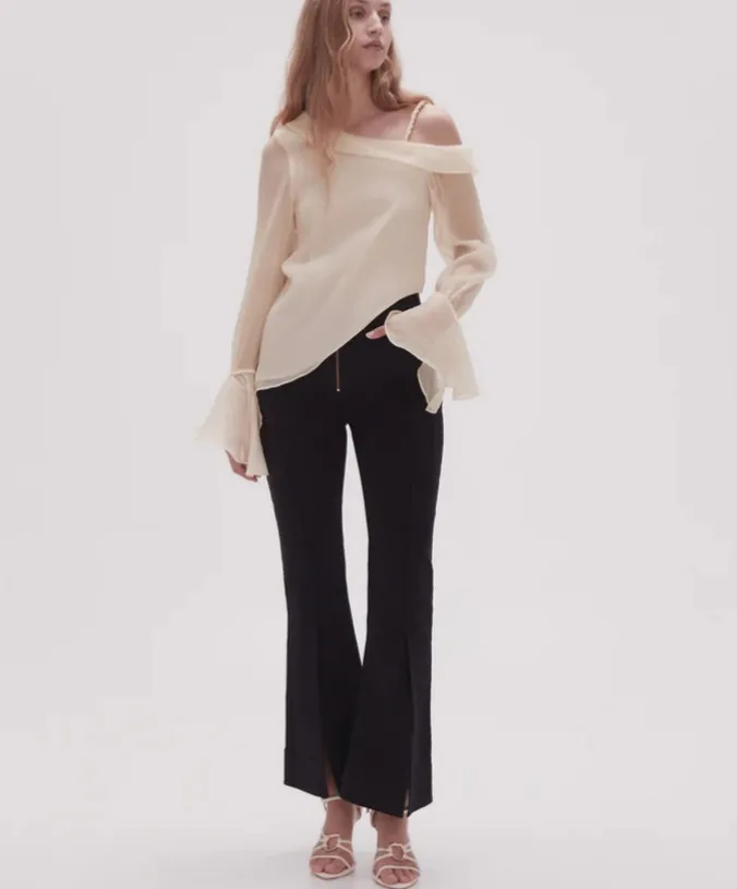 Aje  |Long Sleeves Plain Medium Party Style Elegant Style