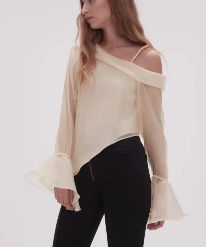 Aje  |Long Sleeves Plain Medium Party Style Elegant Style