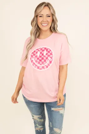 All Smiles Here Tee, Pink