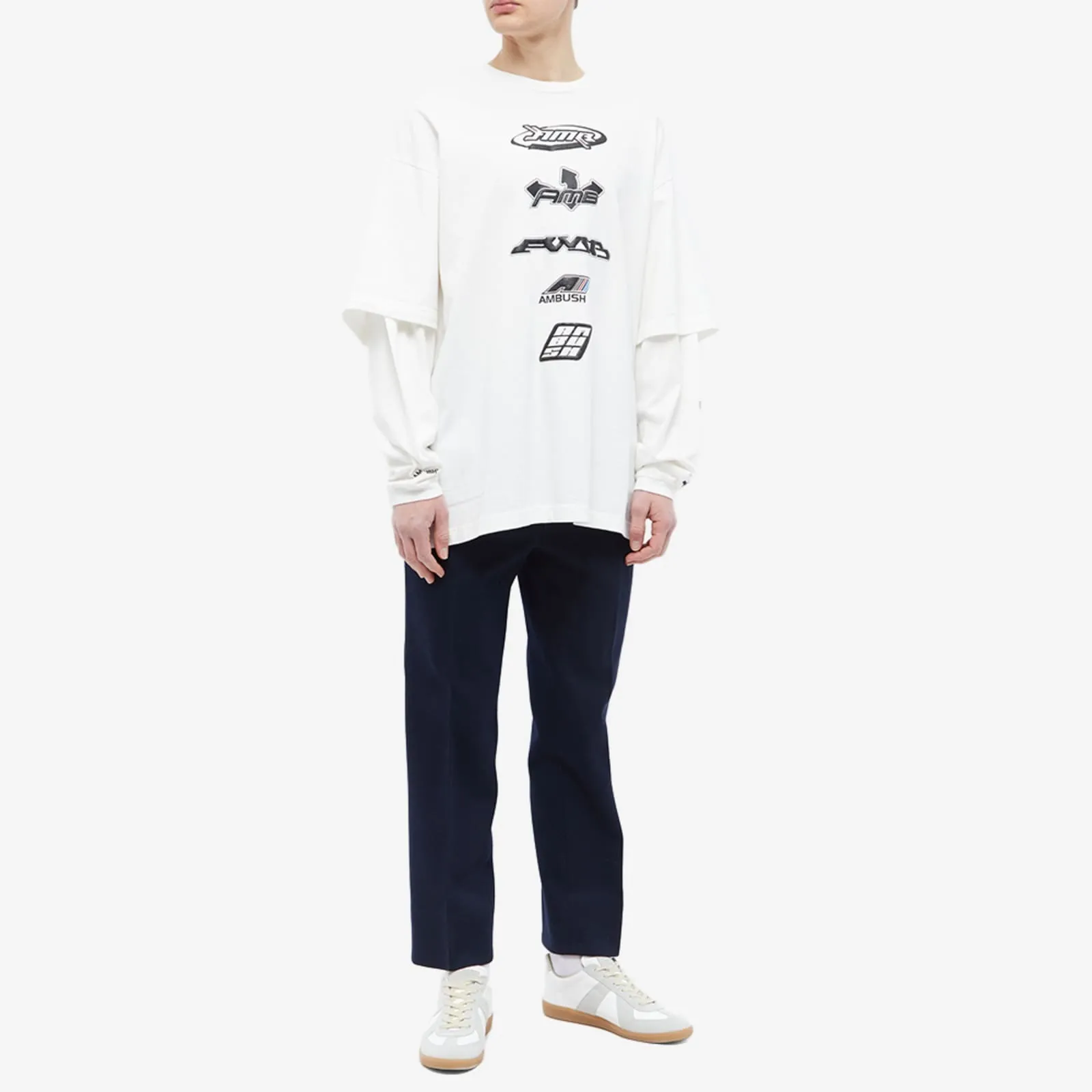 AMBUSH  |Crew Neck Unisex Street Style Long Sleeves Plain Cotton