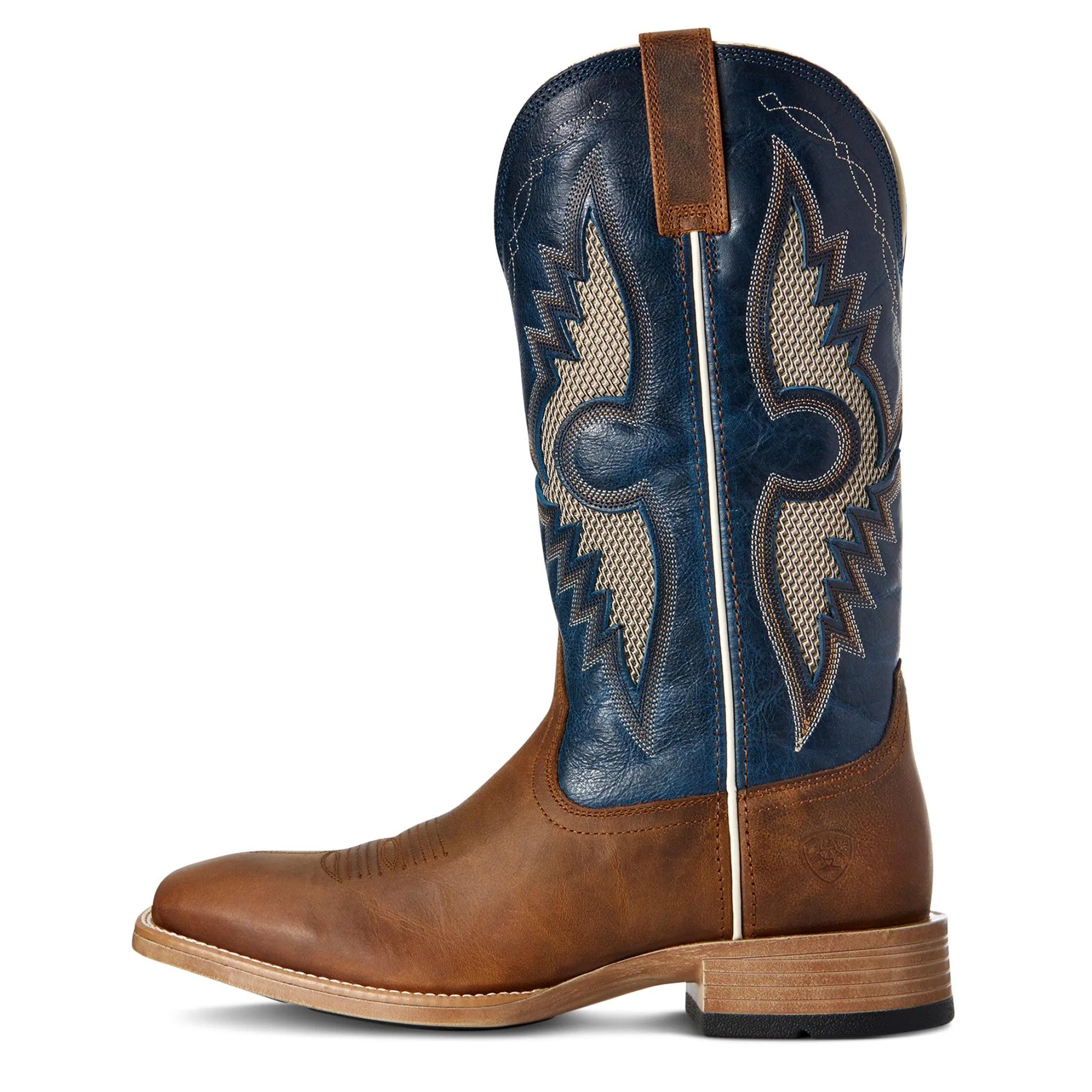 Ariat Men's Sorrel & Blue VenTek Square Toe Boots