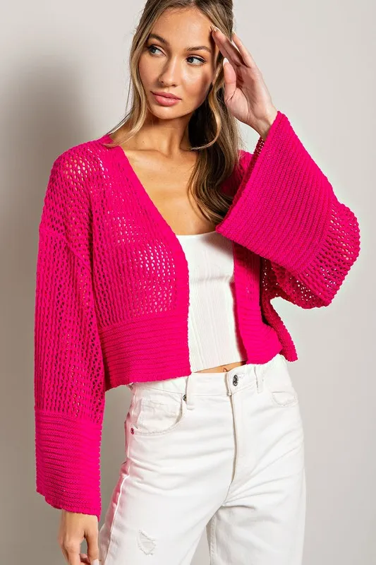 Ariella Eyelet Knit Cardigan