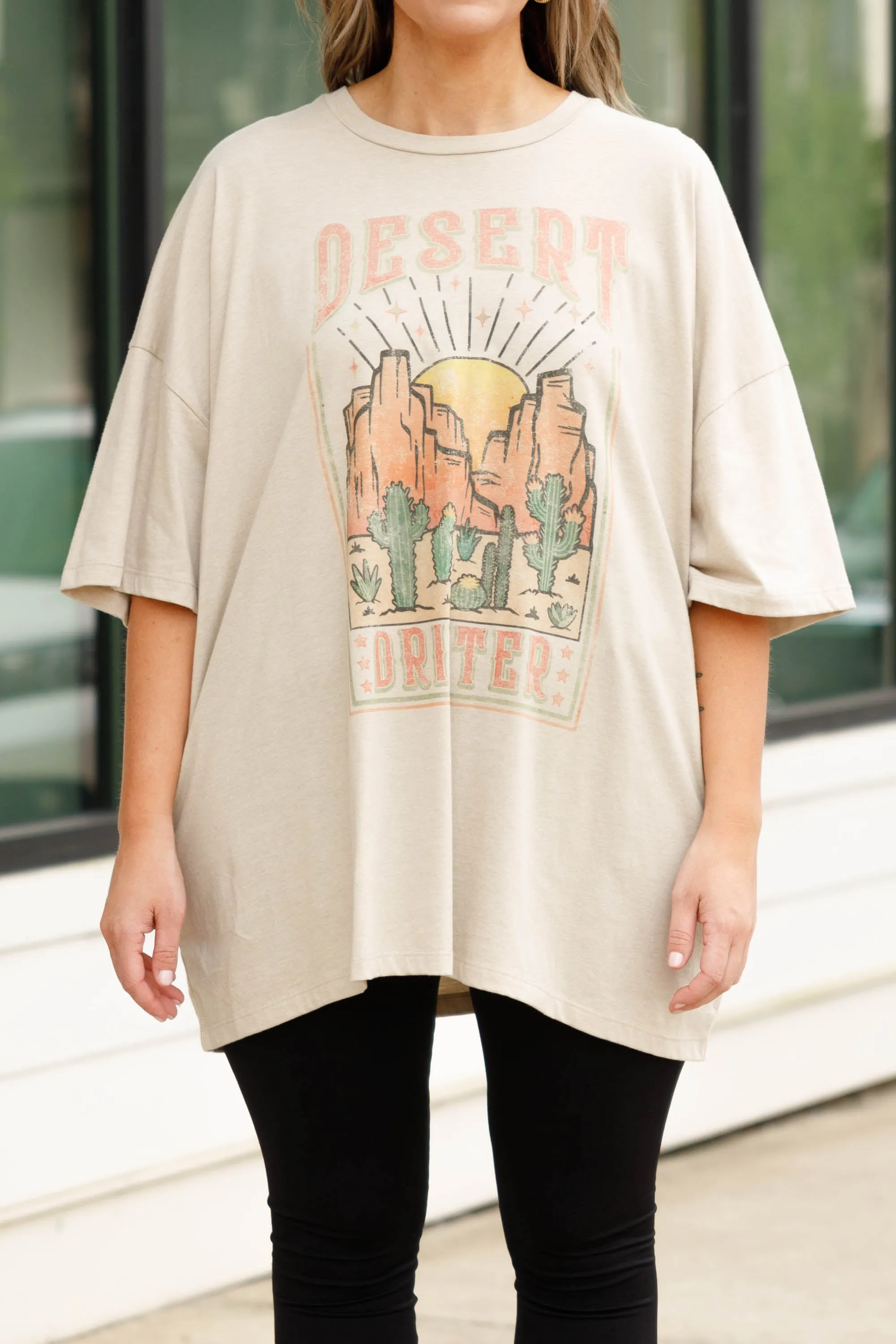 Arizona Plateau Boyfriend Tee, Heather Beige