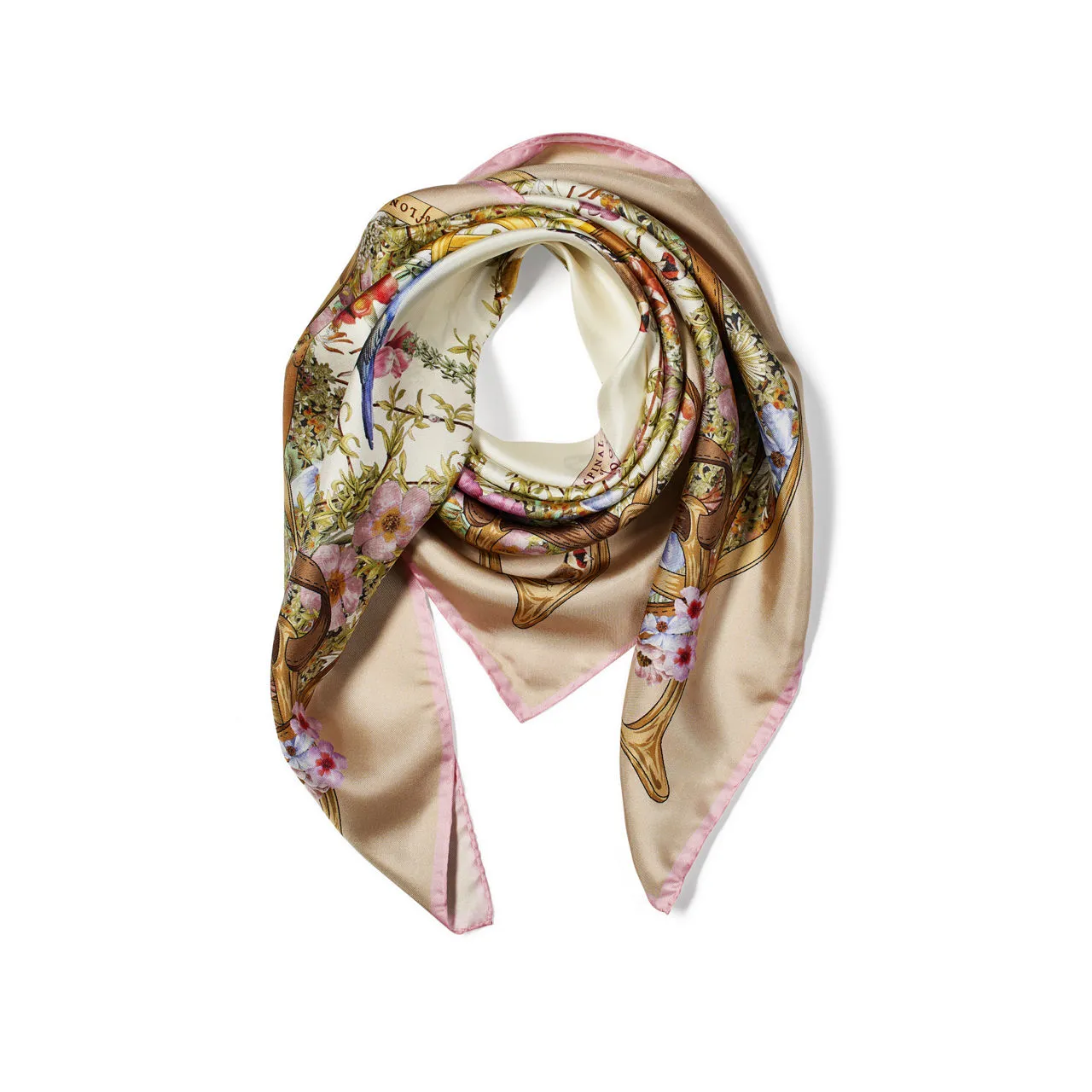 ASPINAL OF LONDON ONLINE EXCLUSIVE Edwardian Silk Scarf - Putty