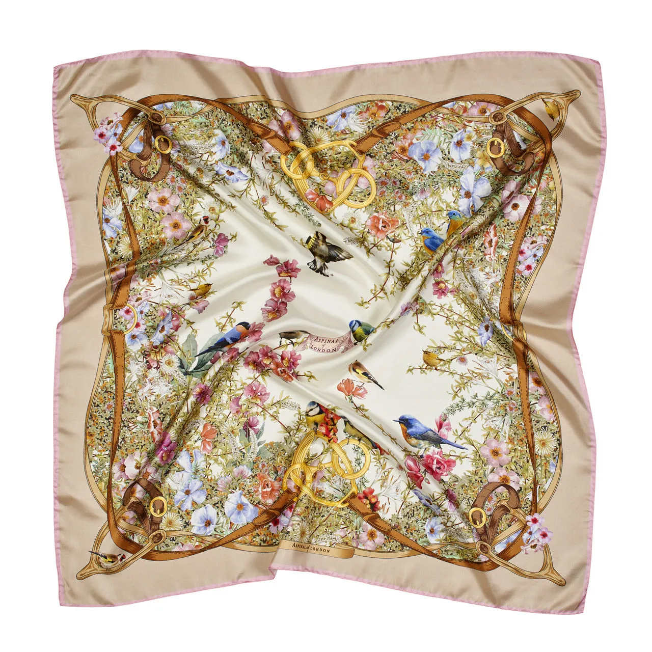 ASPINAL OF LONDON ONLINE EXCLUSIVE Edwardian Silk Scarf - Putty