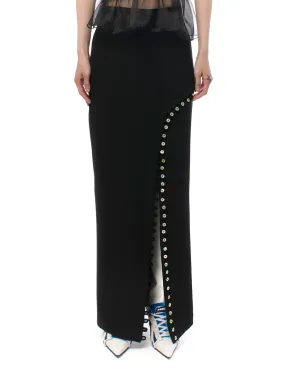 AVAVAV Mother of Pearl Button Detail Maxi Skirt