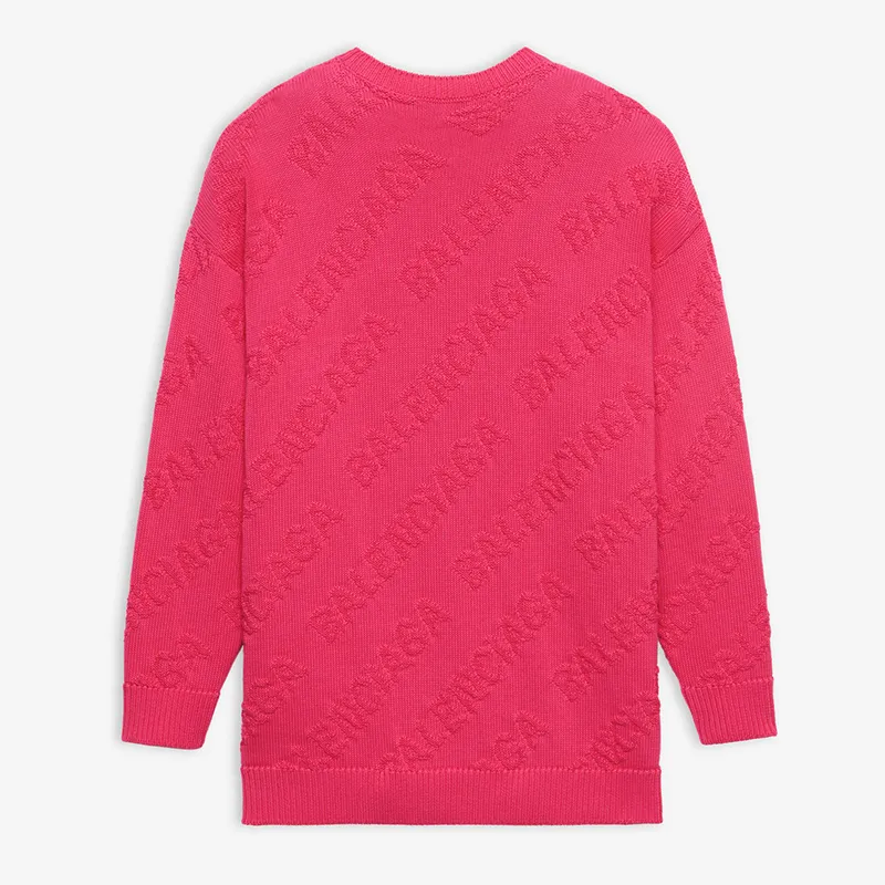 BALENCIAGA  |Crew Neck Casual Style Rib Street Style Long Sleeves Cotton