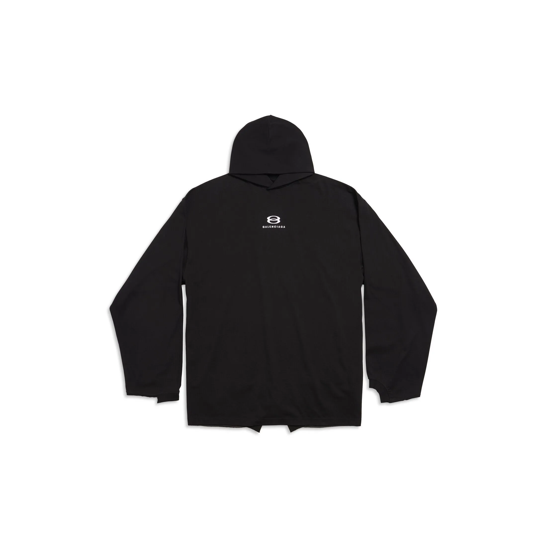 BALENCIAGA  |Long Sleeves Plain Cotton Logo Hoodies & Sweatshirts