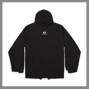 BALENCIAGA  |Long Sleeves Plain Cotton Logo Hoodies & Sweatshirts