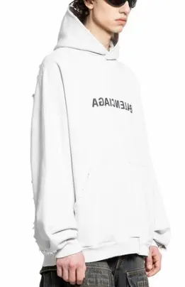 BALENCIAGA  |Pullovers Long Sleeves Cotton Oversized Luxury Hoodies