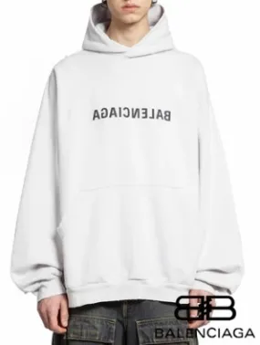 BALENCIAGA  |Pullovers Long Sleeves Cotton Oversized Luxury Hoodies