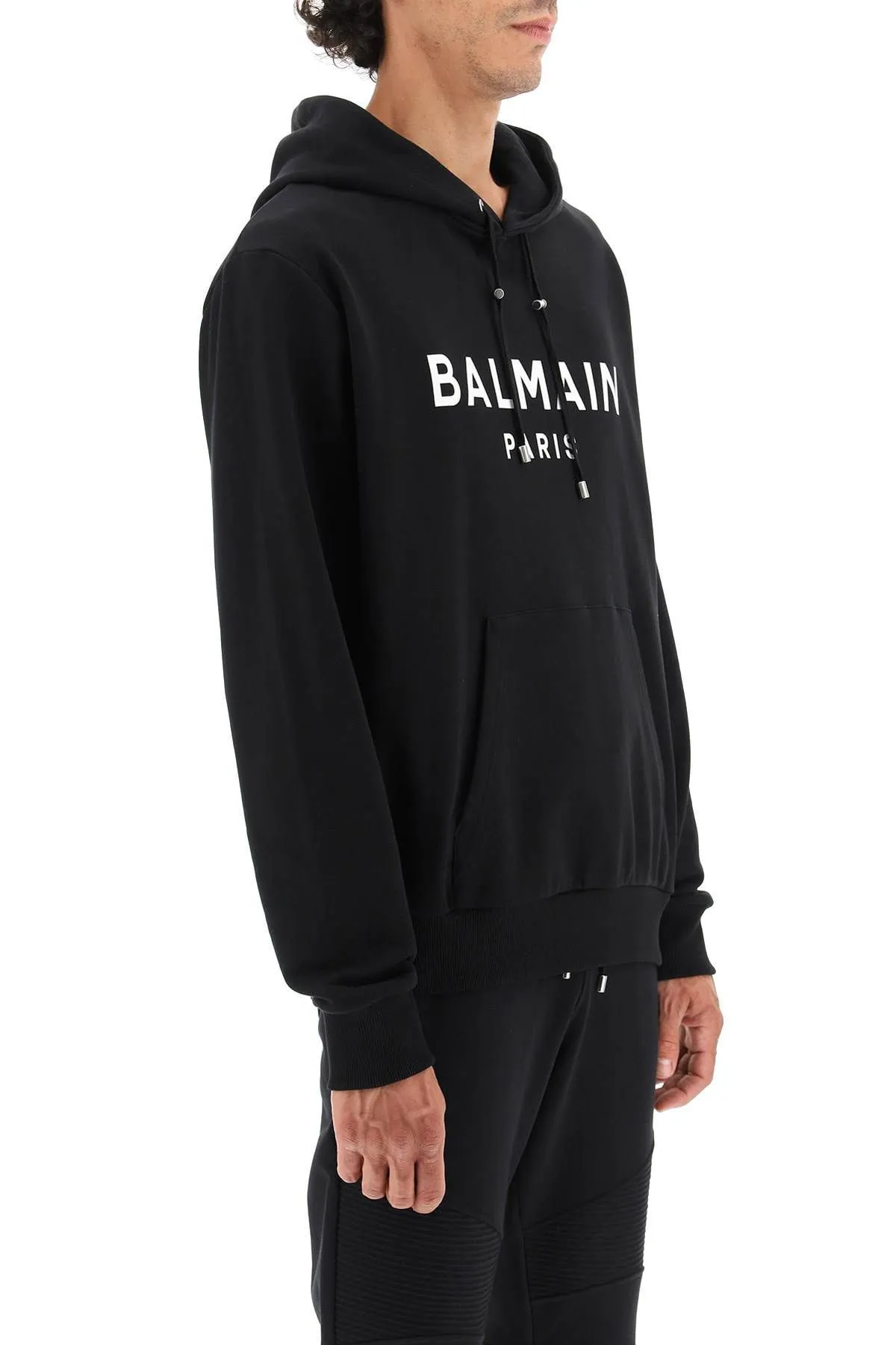 BALMAIN  |Pullovers Long Sleeves Cotton Logo Luxury Hoodies