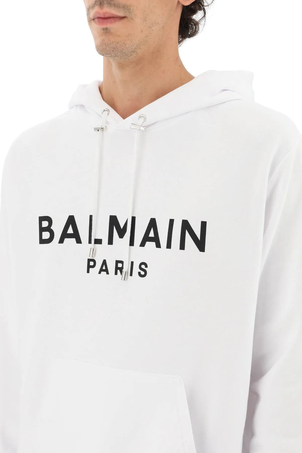 BALMAIN  |Pullovers Long Sleeves Cotton Logo Luxury Hoodies