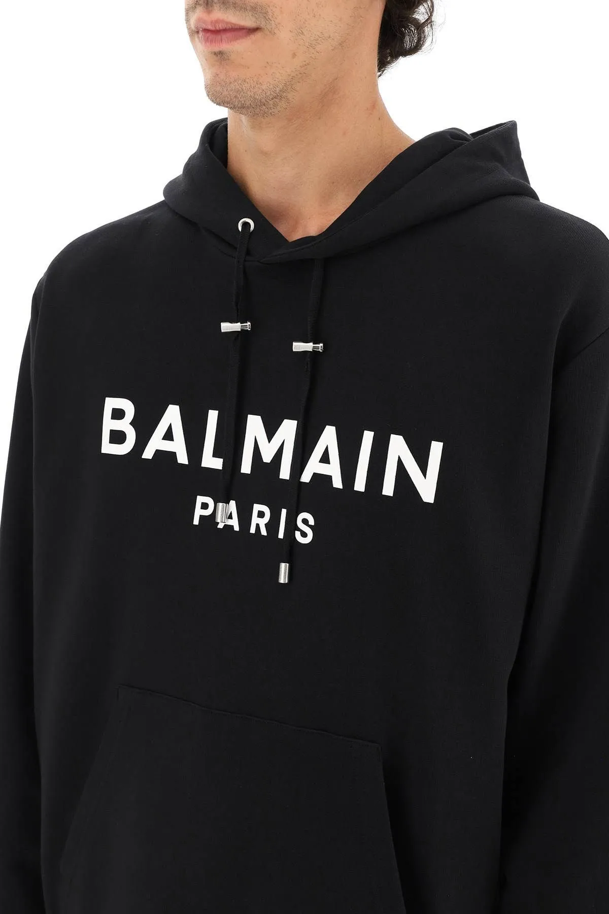 BALMAIN  |Pullovers Long Sleeves Cotton Logo Luxury Hoodies