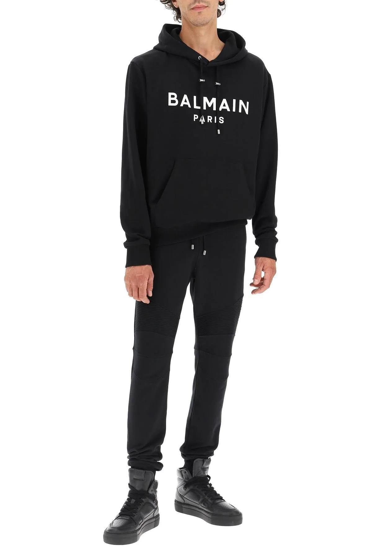 BALMAIN  |Pullovers Long Sleeves Cotton Logo Luxury Hoodies