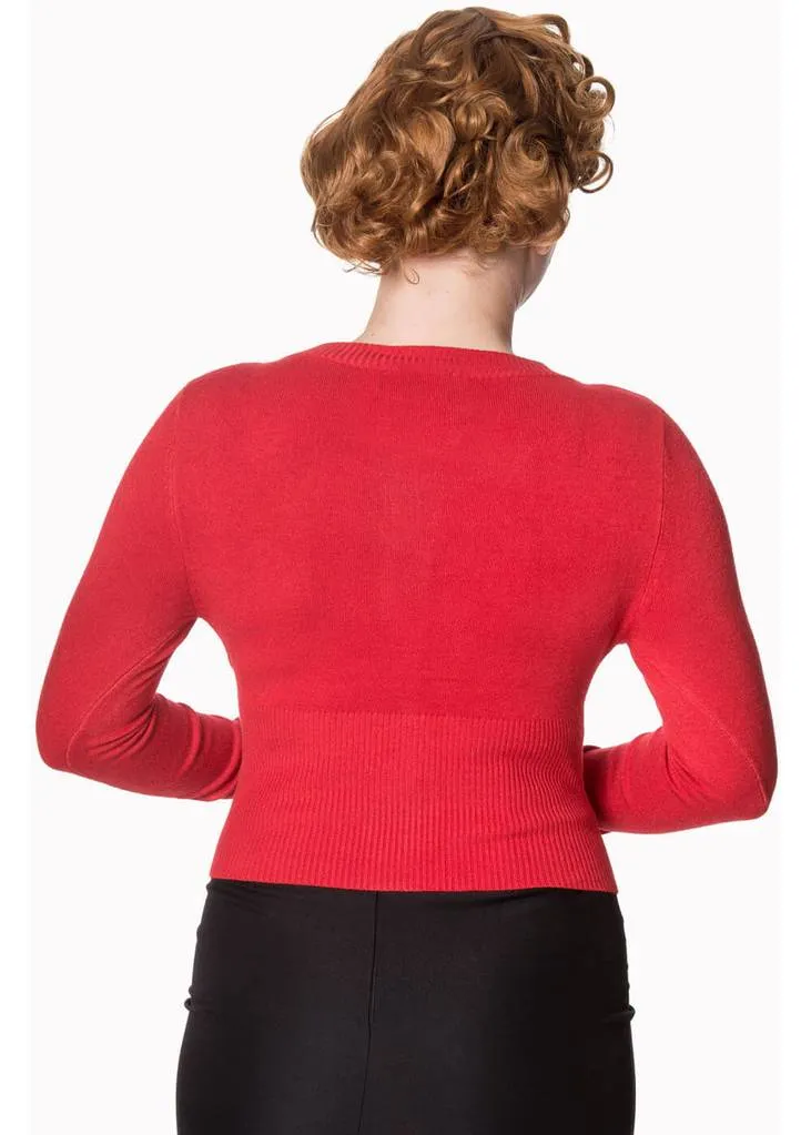 Banned Dolly 50's Cardigan Red