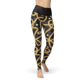 Beverly Gold Chains Leggings