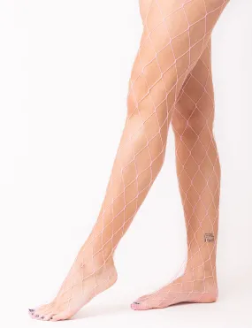 BIG MESH FISHNET STOCKING - BABY PINK