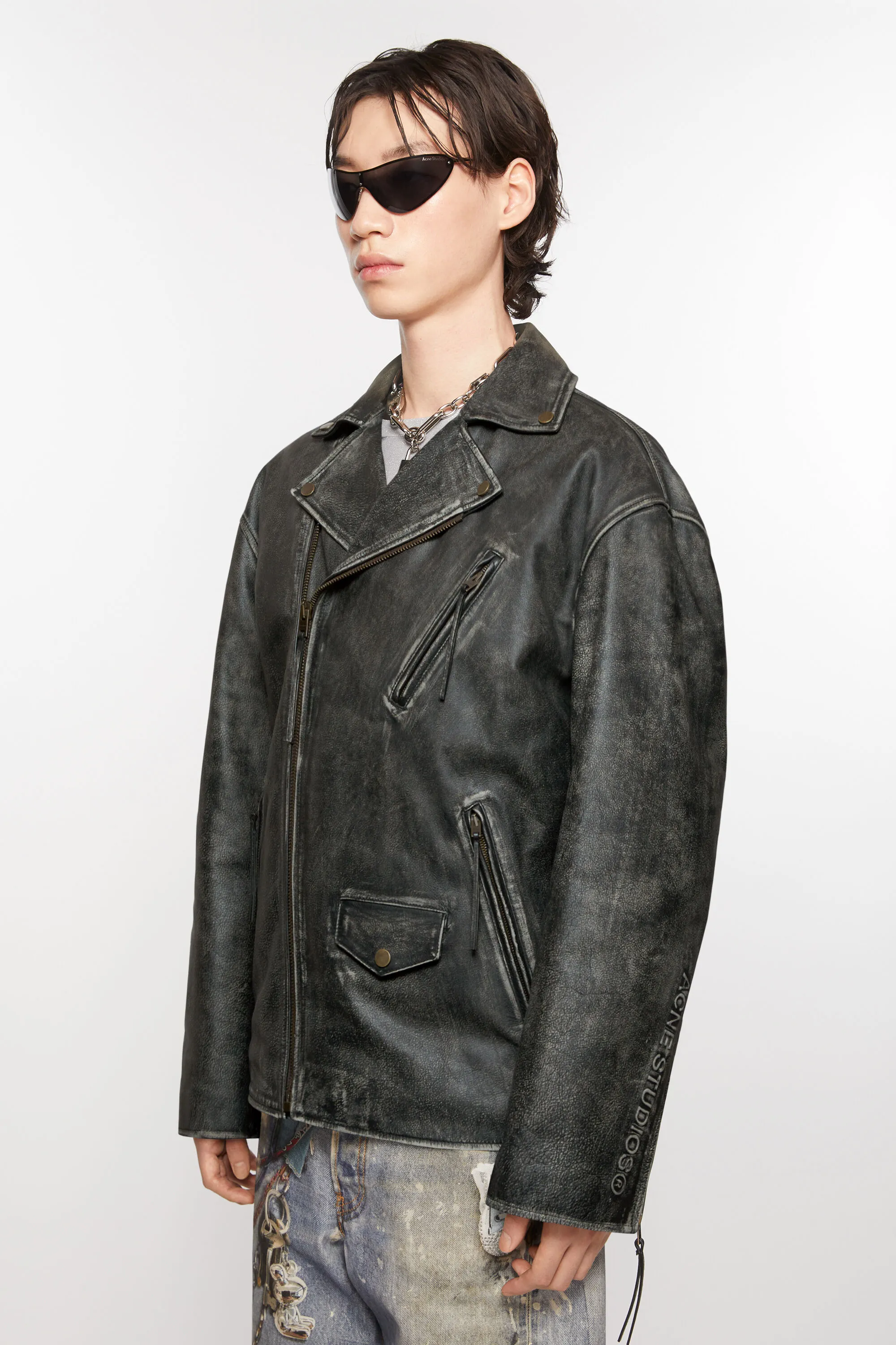 Biker leather jacket