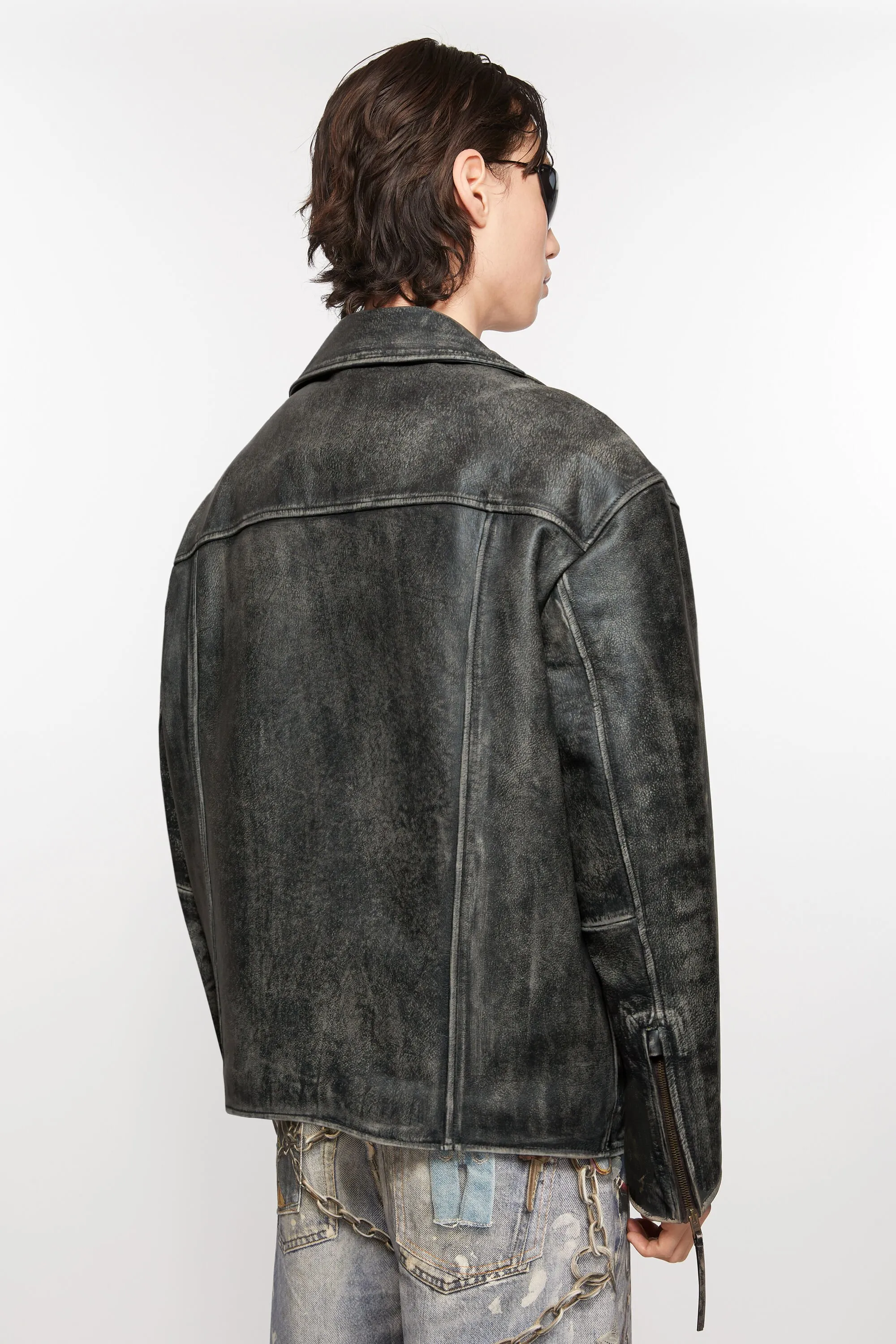 Biker leather jacket