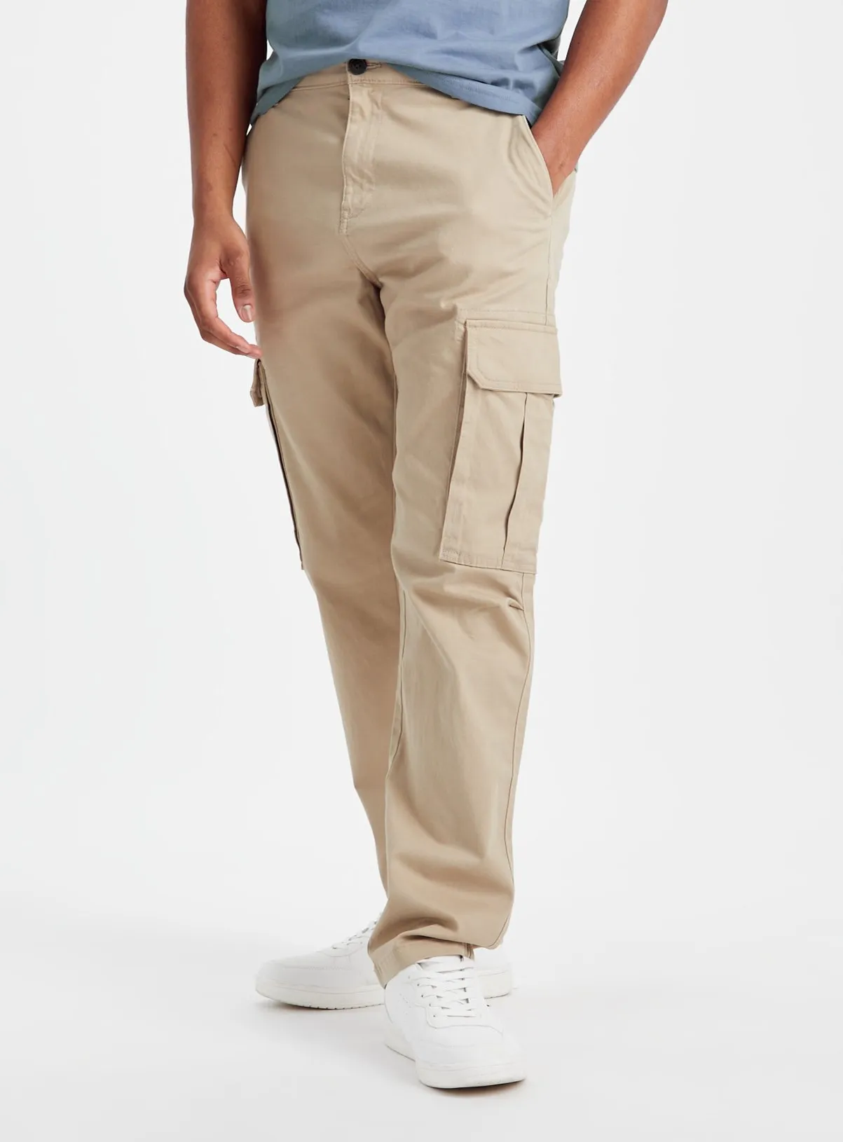 Buy Stone Cargo Trousers  44R | Trousers | Tu