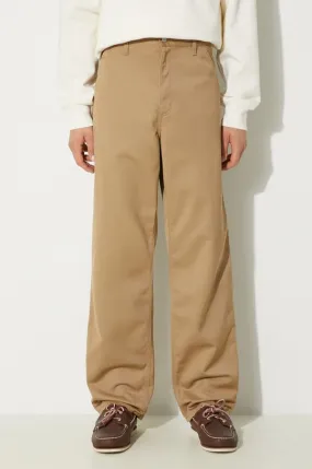 Carhartt WIP trousers Simple Pant men's beige color I020075.8Y02