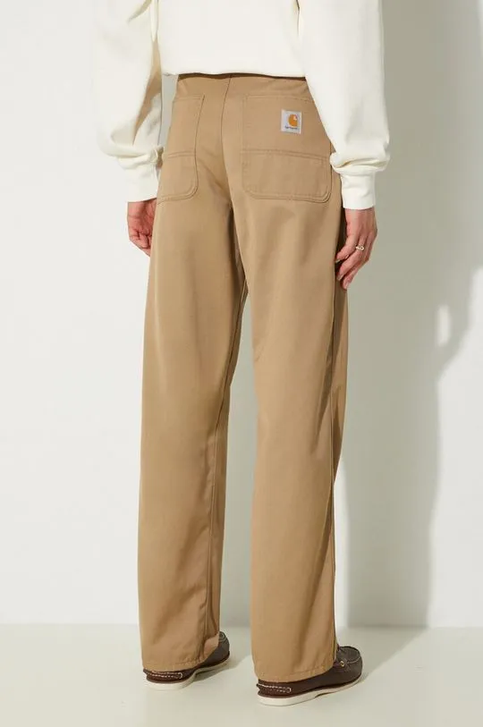 Carhartt WIP trousers Simple Pant men's beige color I020075.8Y02