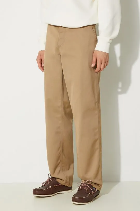 Carhartt WIP trousers Simple Pant men's beige color I020075.8Y02