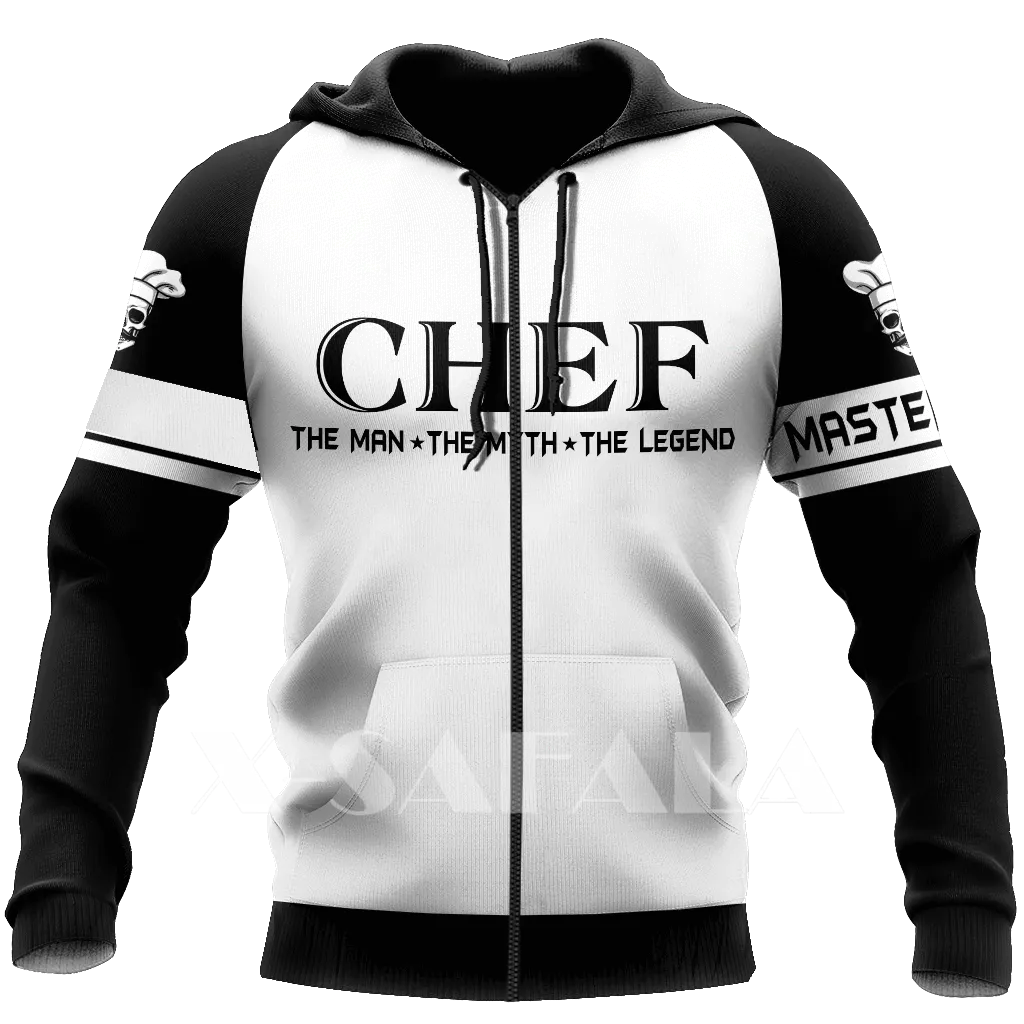 CHEF 3D ALL OVER PRINTED MEN AUTUMN HOODIE CUSTOM NAME - T-SHIRT DESIGN