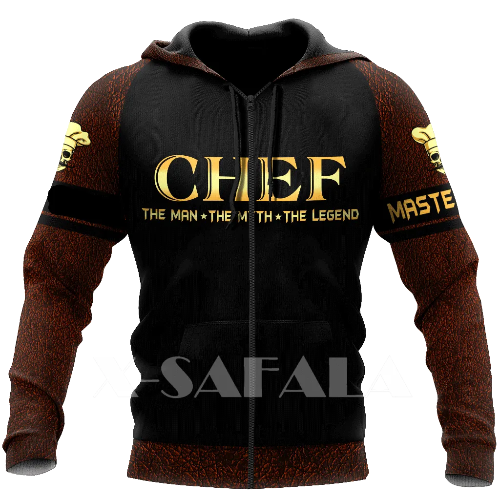 CHEF 3D ALL OVER PRINTED MEN AUTUMN HOODIE CUSTOM NAME - T-SHIRT DESIGN