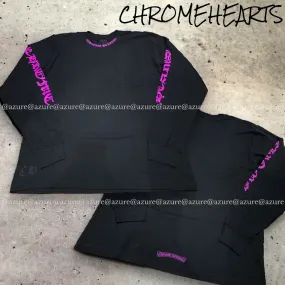 CHROME HEARTS  |Crew Neck Pullovers Unisex Street Style Long Sleeves