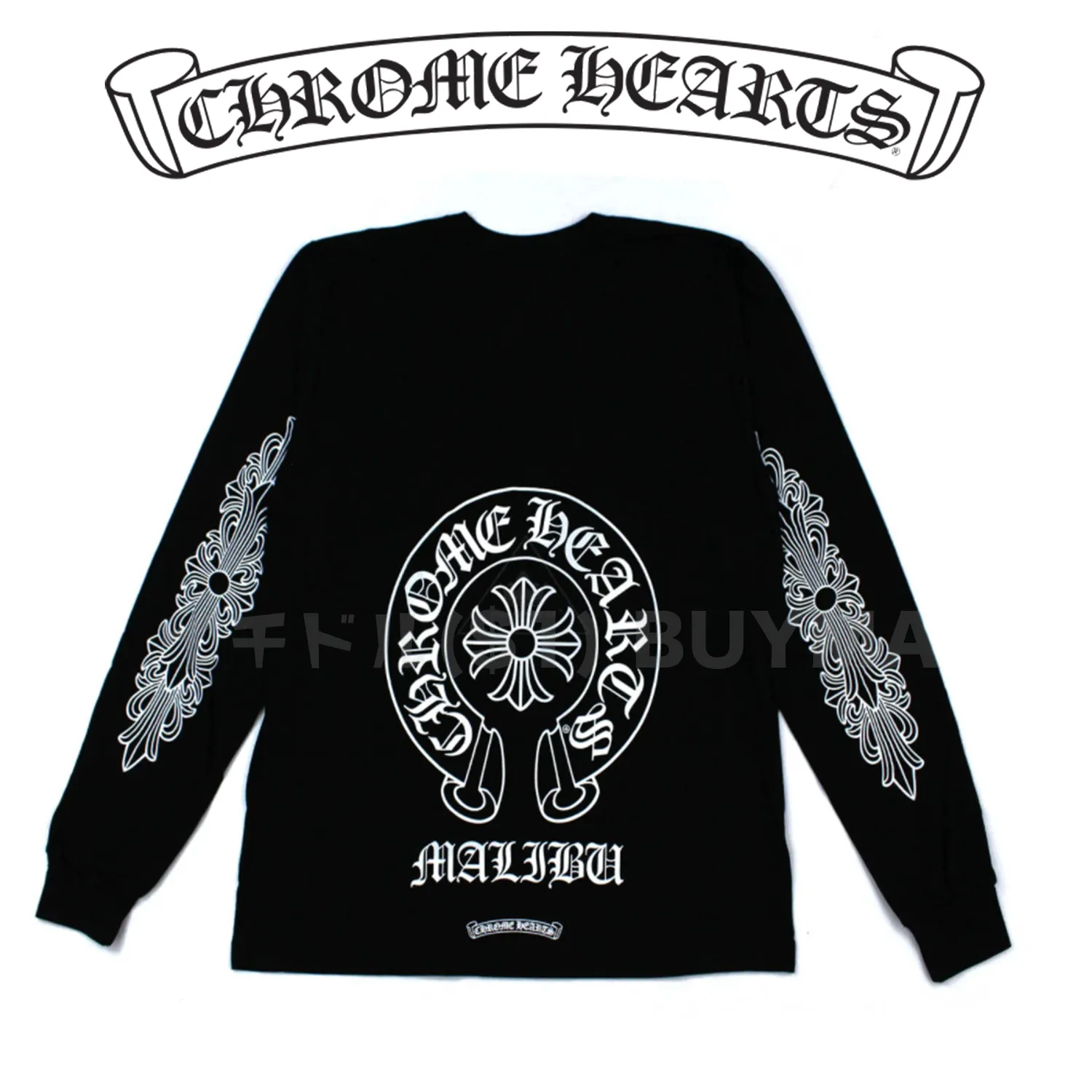 CHROME HEARTS  |Unisex Street Style Long Sleeves Plain Cotton