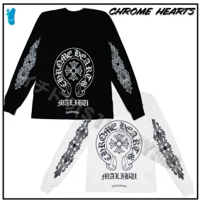 CHROME HEARTS  |Unisex Street Style Long Sleeves Plain Cotton