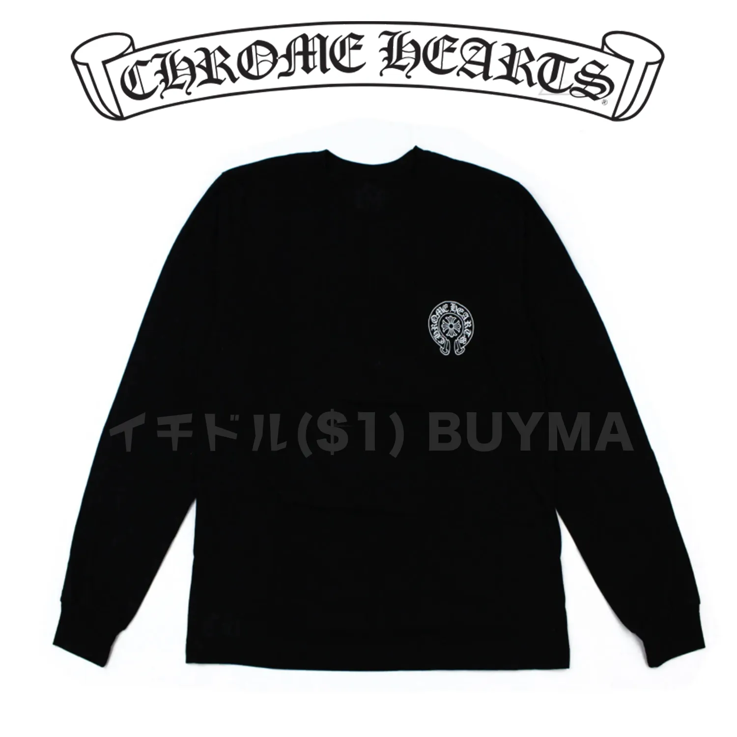 CHROME HEARTS  |Unisex Street Style Long Sleeves Plain Cotton