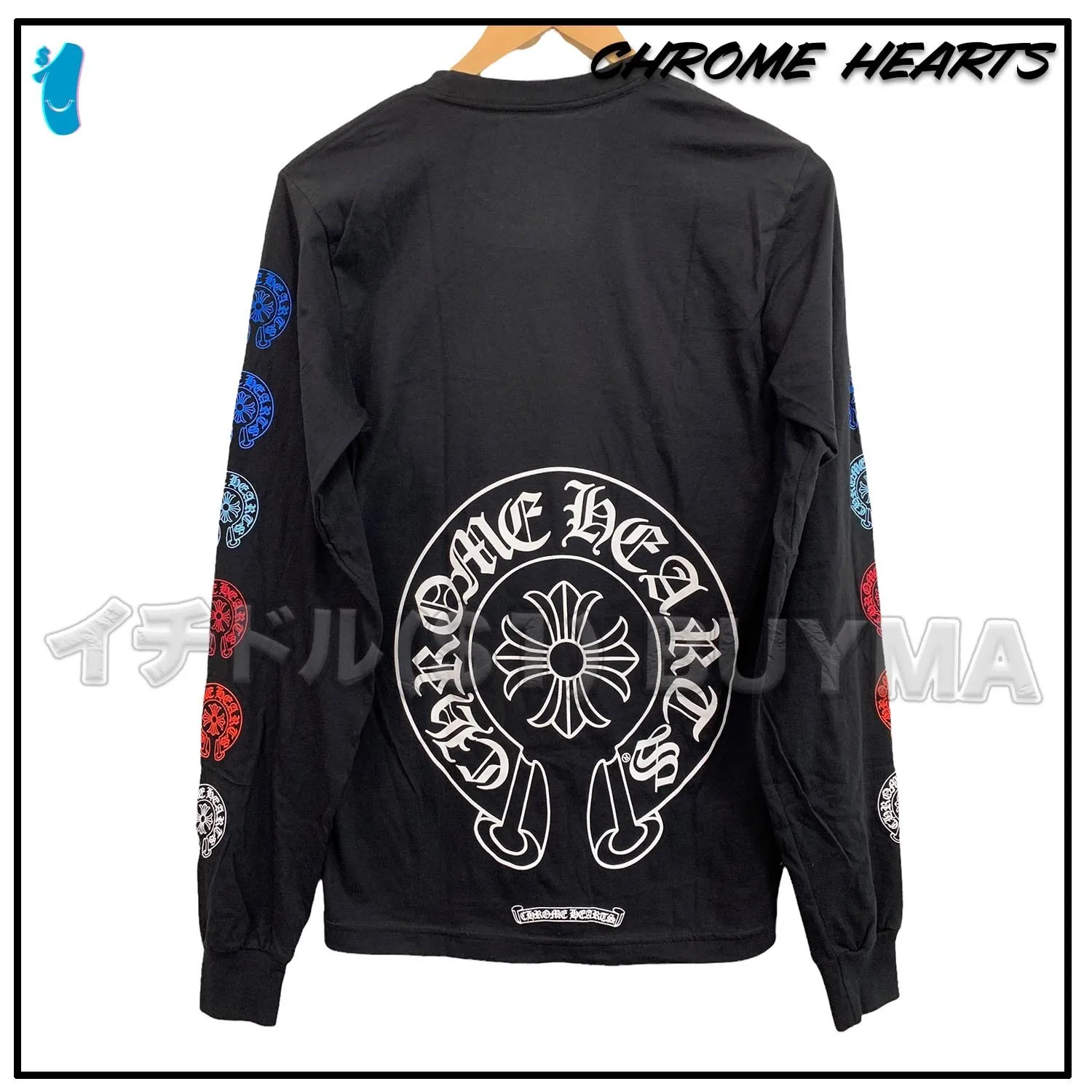 CHROME HEARTS  |Unisex Street Style U-Neck Long Sleeves Cotton