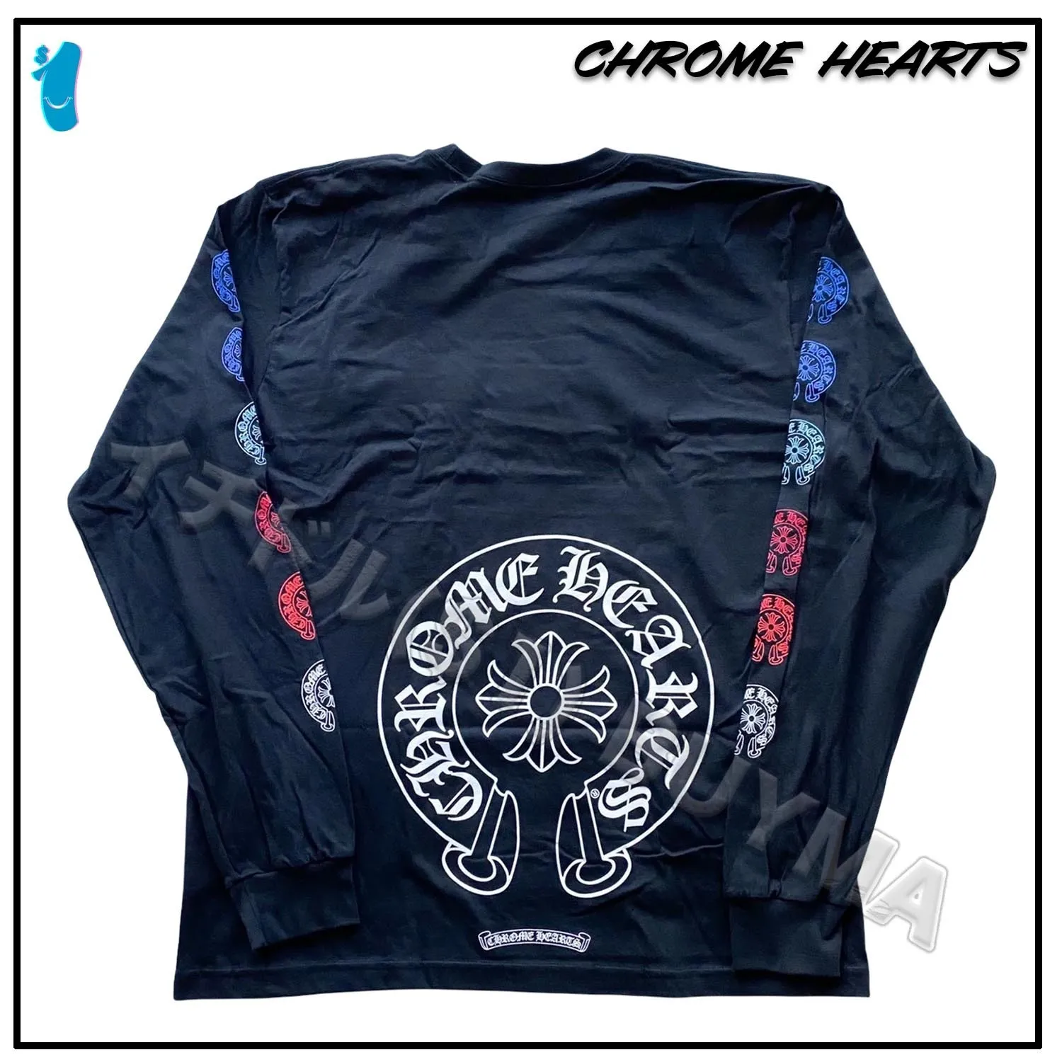 CHROME HEARTS  |Unisex Street Style U-Neck Long Sleeves Cotton