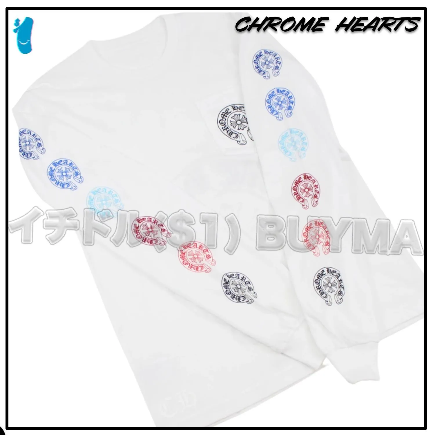 CHROME HEARTS  |Unisex Street Style U-Neck Long Sleeves Cotton