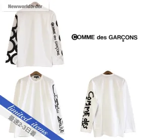 COMME des GARCONS  |Crew Neck Pullovers Unisex Street Style Long Sleeves Cotton