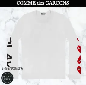 COMME des GARCONS  |Crew Neck Unisex Street Style Long Sleeves Plain Cotton