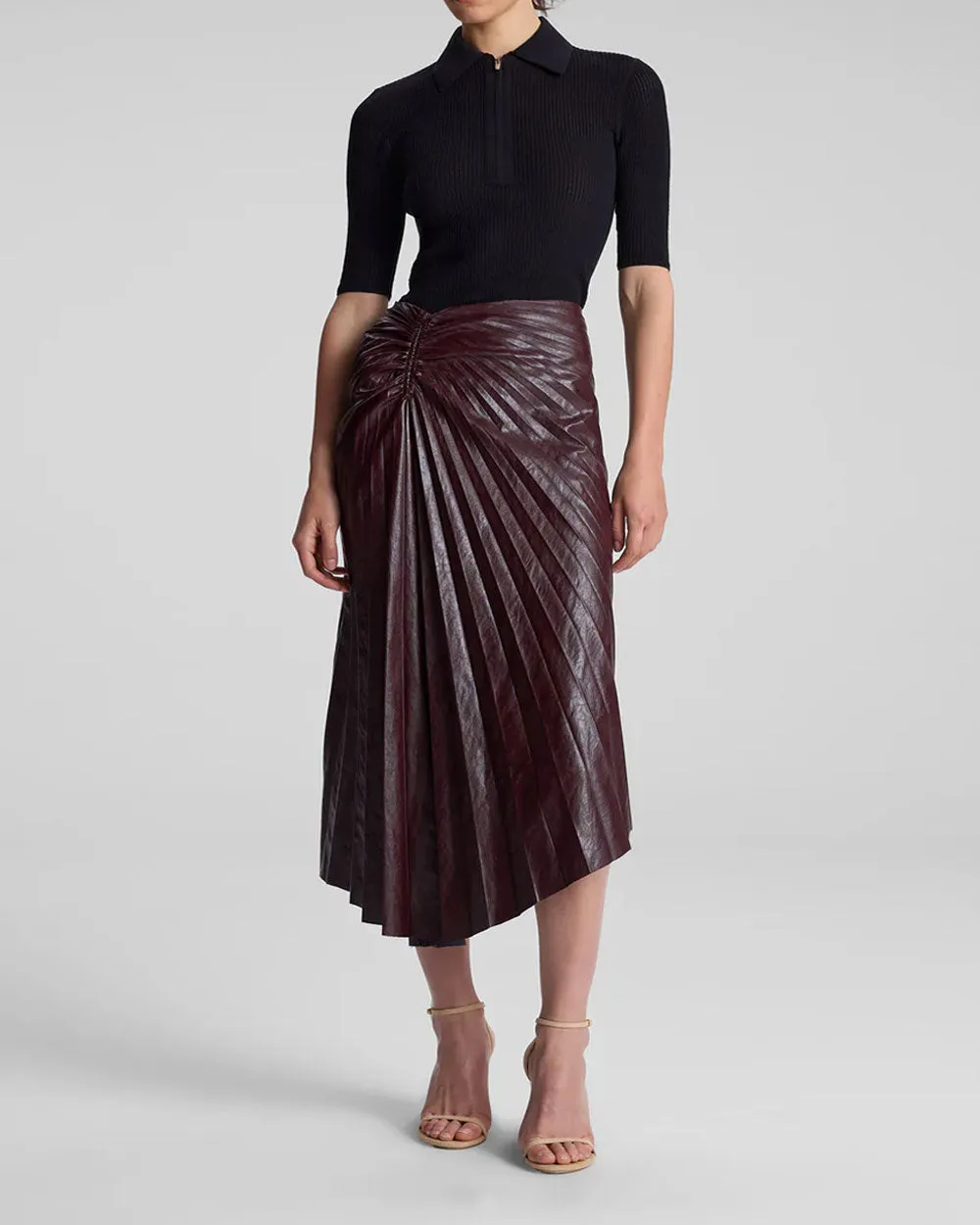 Cordovan Tracy Vegan Leather Skirt