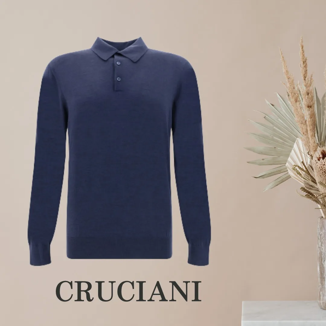 Cruciani  |Long Sleeves Plain Polos