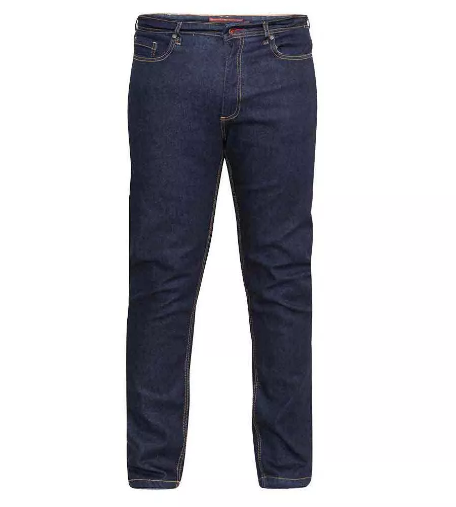 D555 Tall Mens Tapered Fit Stretch Jeans In Indigo Kingsize (CEDRIC-T)