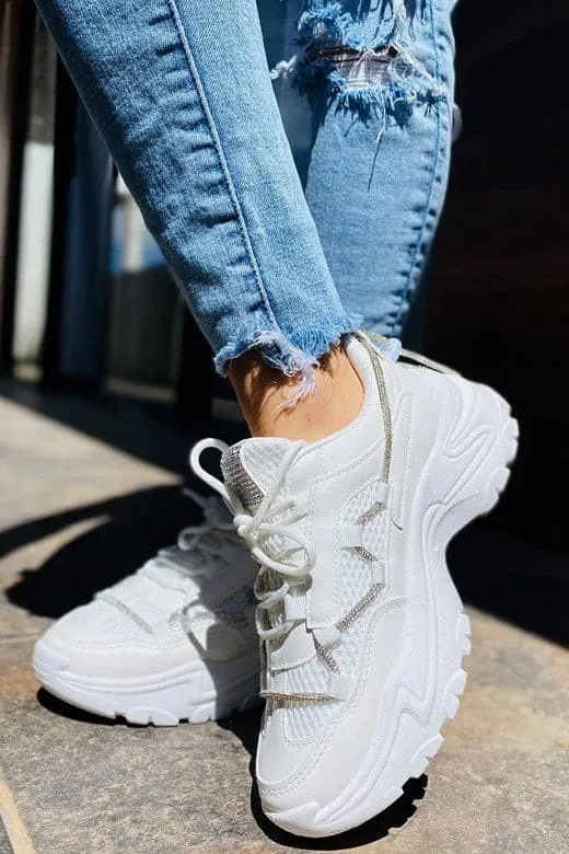 Daily Vibe Metallic Edge Chunky Lace Up Sneaker - FINAL SALE